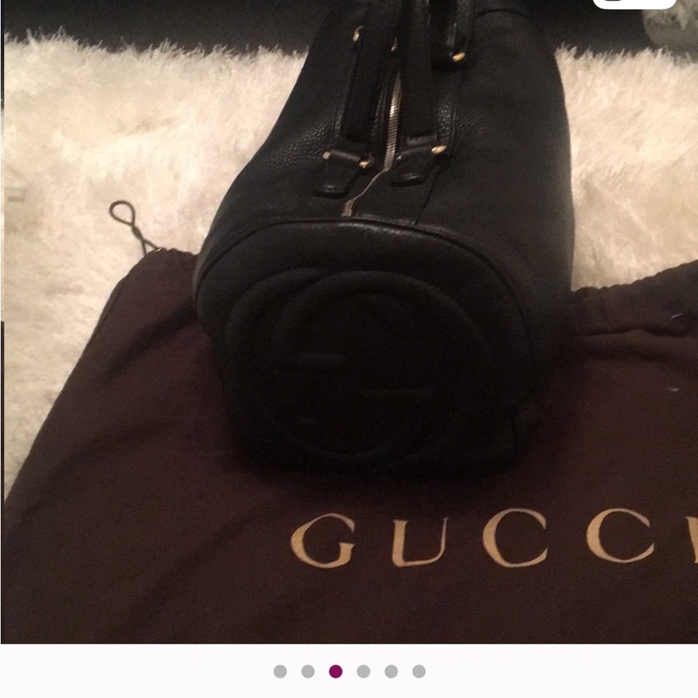 Gucci Black Leather Soho Boston Bag - Picture 3 of 10